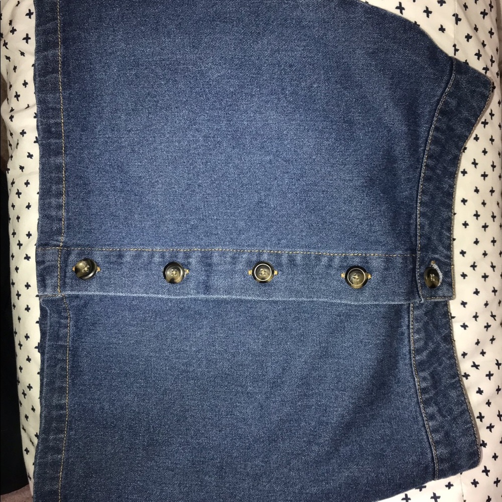 Button down jean skirt